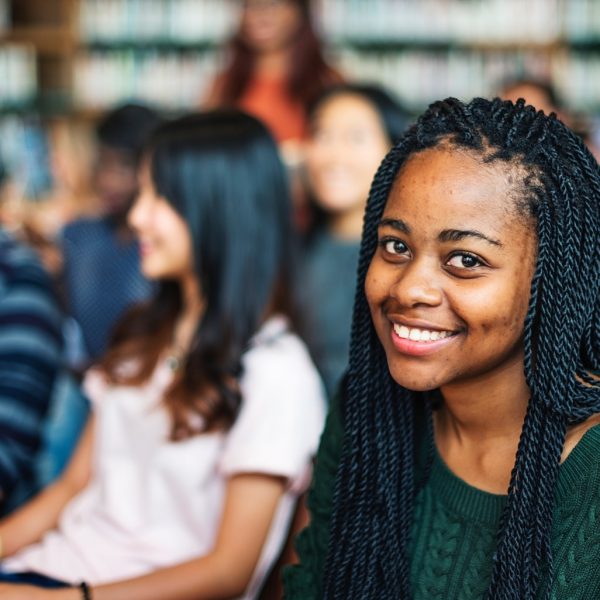 girl learning black